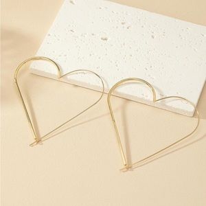 Hoop earrings- heart shape